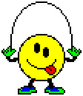 yellow smiley face jumping rope